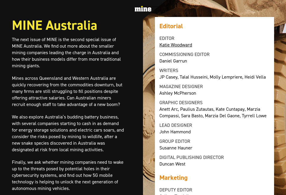 Fletcher Mining Equipment Mine Magazine Issue 73 October 2018